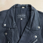 J- Vintage Cosa Nova Biker Style Leather Jacket - L