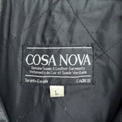 J- Vintage Cosa Nova Biker Style Leather Jacket - L