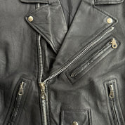 J- Vintage Cosa Nova Biker Style Leather Jacket - L