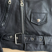 J- Vintage Cosa Nova Biker Style Leather Jacket - L