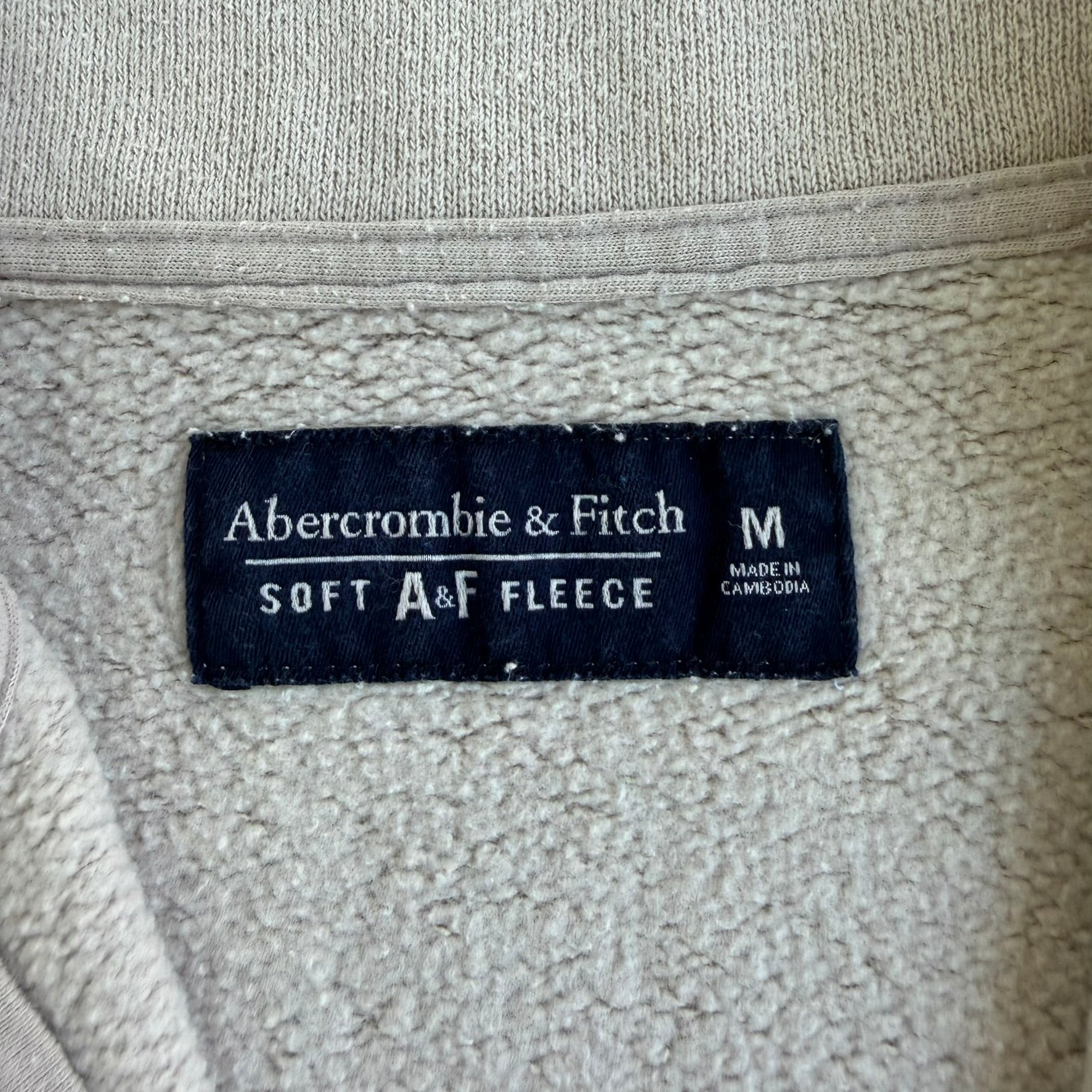 J- Vintage Abercrombie & Fitch Moose Logo Quarter Zip Crewneck - M