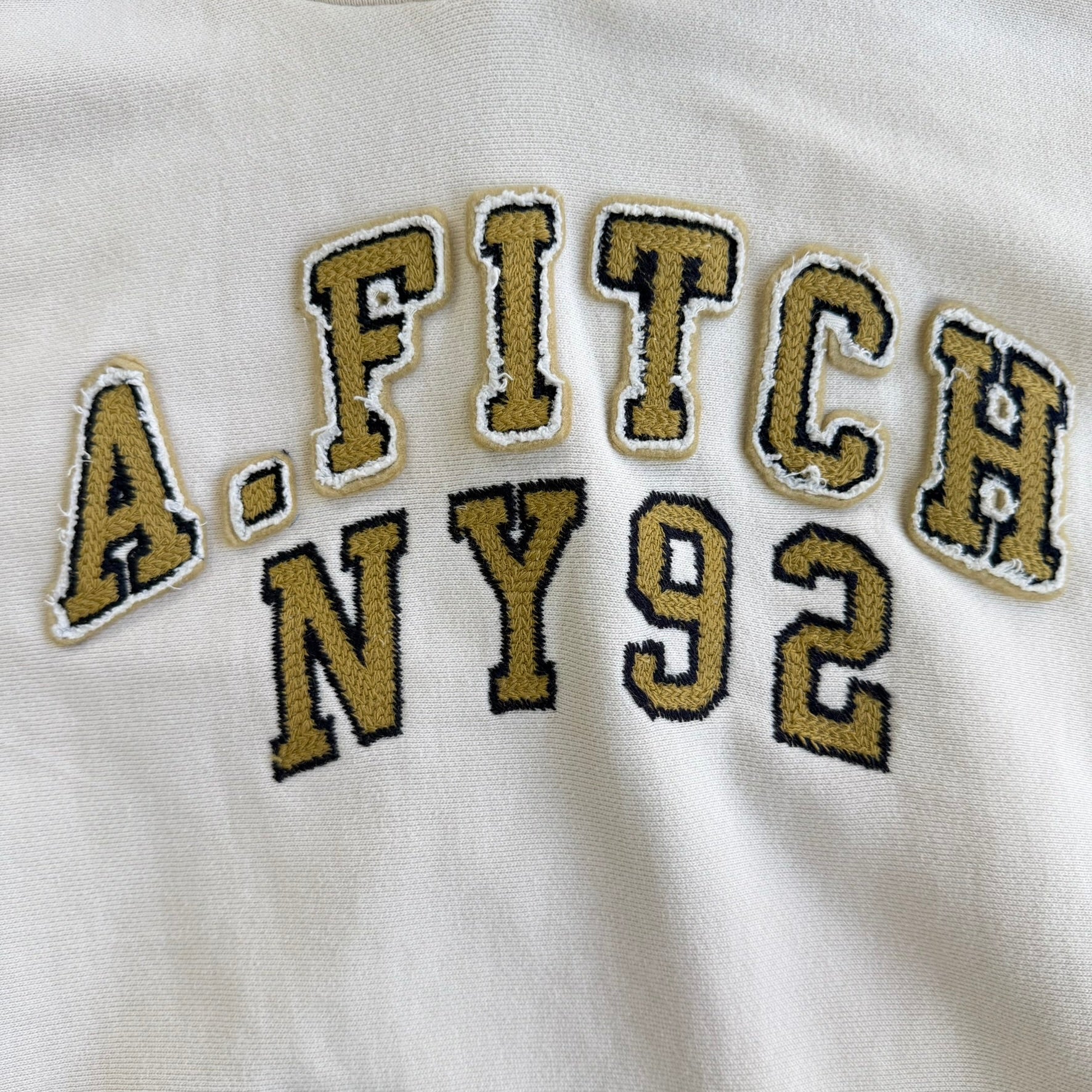 J- Vintage Abercrombie & Fitch NY92 Embroidered Text Hoodie - M