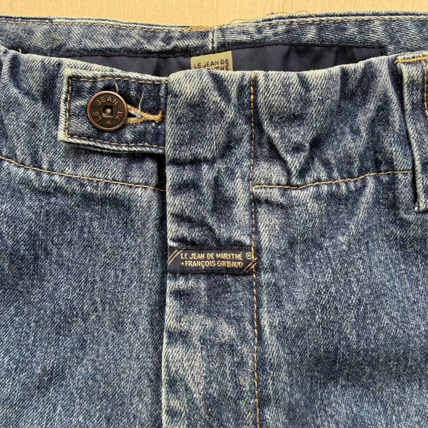 J- Vintage Francois Marithé Girbaud Denim Cargo Jorts - 34 waist 12 inseam