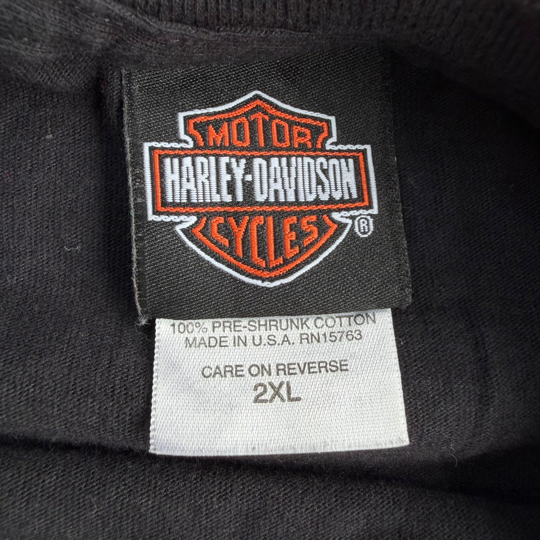 J- Vintage '07 Harley Davidson Millville New Jersey Graphic Tee - 2XL