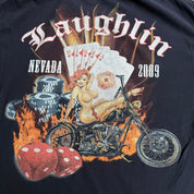 J- Vintage '09 Laughlin Nevada Motorcycle Rally Graphic Tee - L