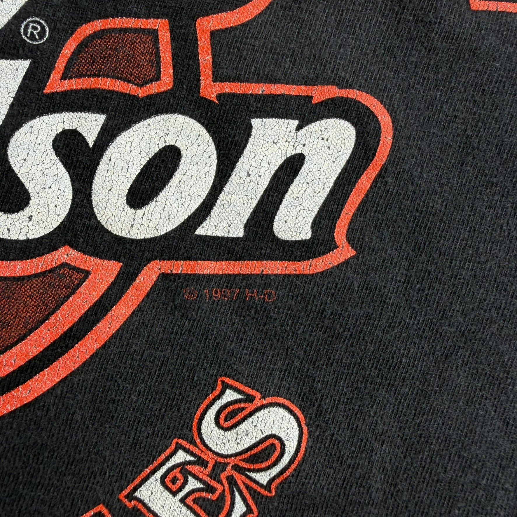 J- Vintage '97 Harley Davidson West Los Angeles Logo Made In USA Tee - 2XL