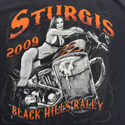 J- Vintage '09 Sturgis Black Hills Motorcycle Rally Graphic Tee - XL