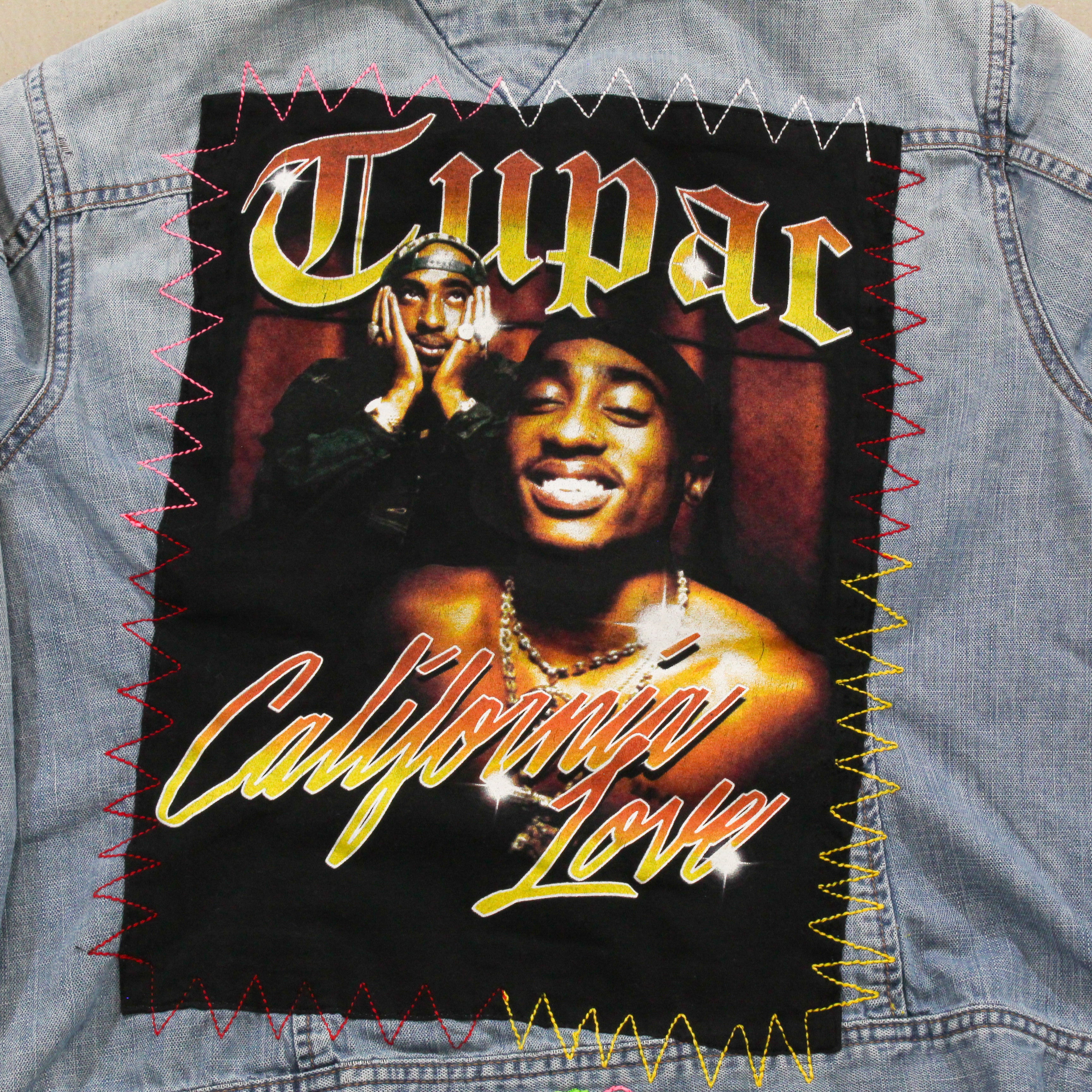 F- HOM Tupac Tommy Hilfiger Reworked Custom Denim Jackets