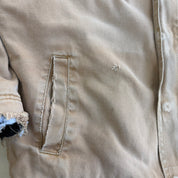 J- Vintage 90s Dickies Sherpa Fleece Lined Zip Up Canvas Work Jacket - M
