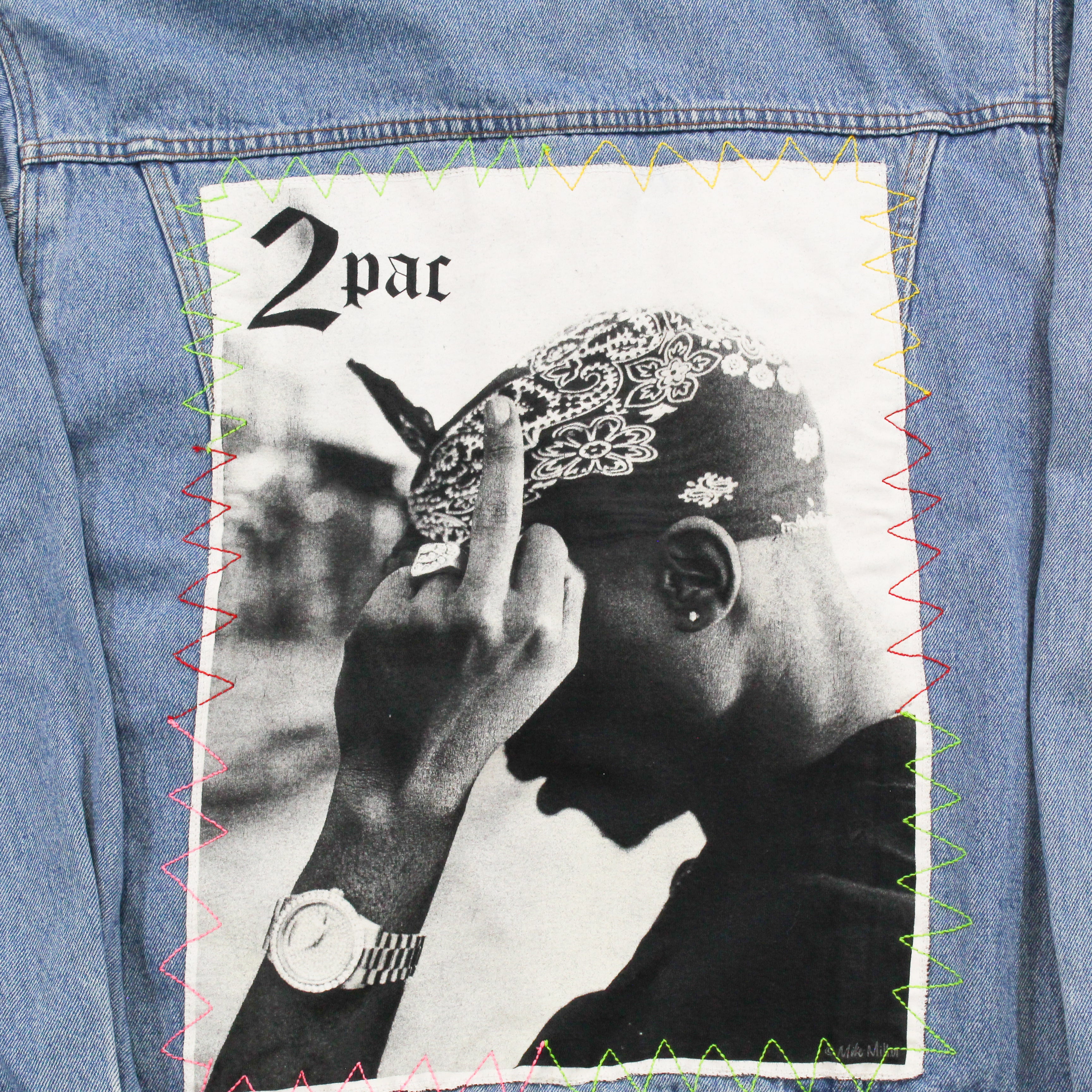 F- HOM Tupac Wrangler Reworked Custom Denim Jackets
