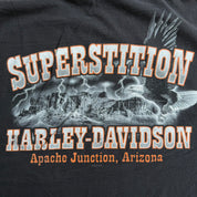 J- Vintage '12 Harley Davidson Apache Junction Arizona Graphic Tee - L