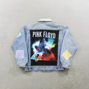 F- HOM Nirvana/Pink Floyd Corduroy Collar Reworked Custom Denim Jackets