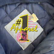 J- Vintage 90s Seattle Mariners MLB #1 Apparel Embroidered Logo Made In USA Winter Bomber Jacket - XL