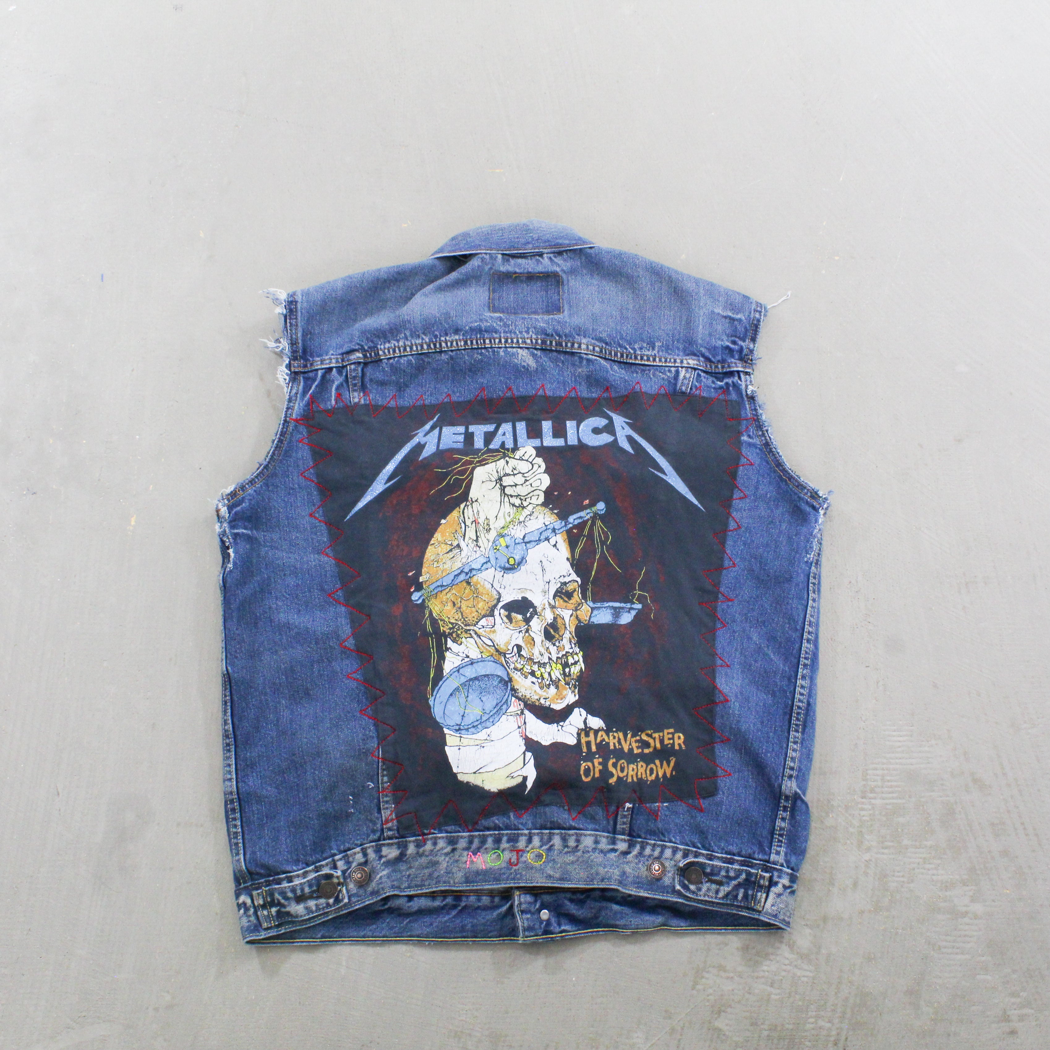 F- HOM Metallica Levi's Reworked Custom Denim Vest