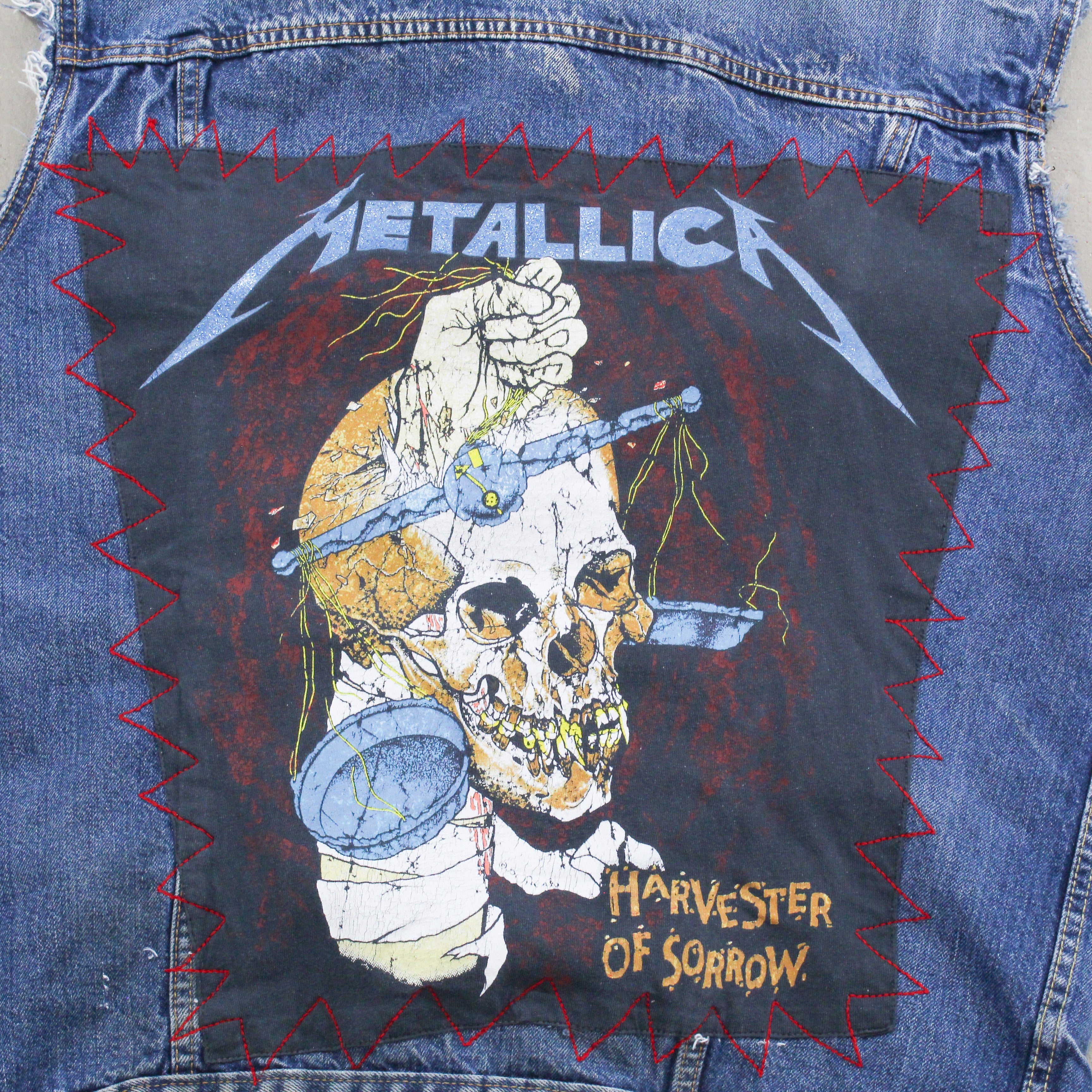 F- HOM Metallica Levi's Reworked Custom Denim Vest