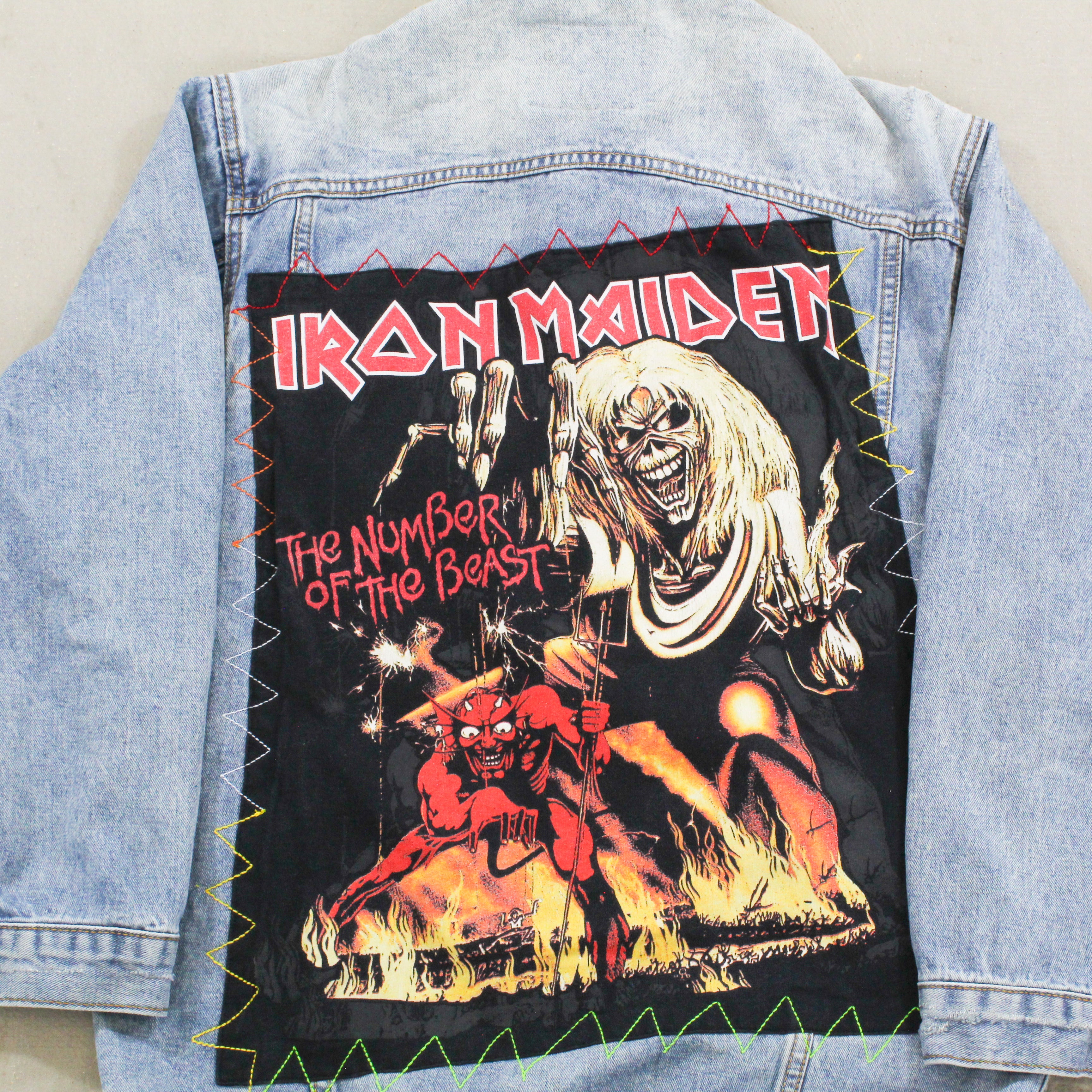 F- HOM Iron Maiden Reworked Custom Denim Jackets