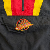 J- Vintage 90s Vancouver Canucks NHL Starter Embroidered Logo Pullover Anorak Winter Jacket - XL