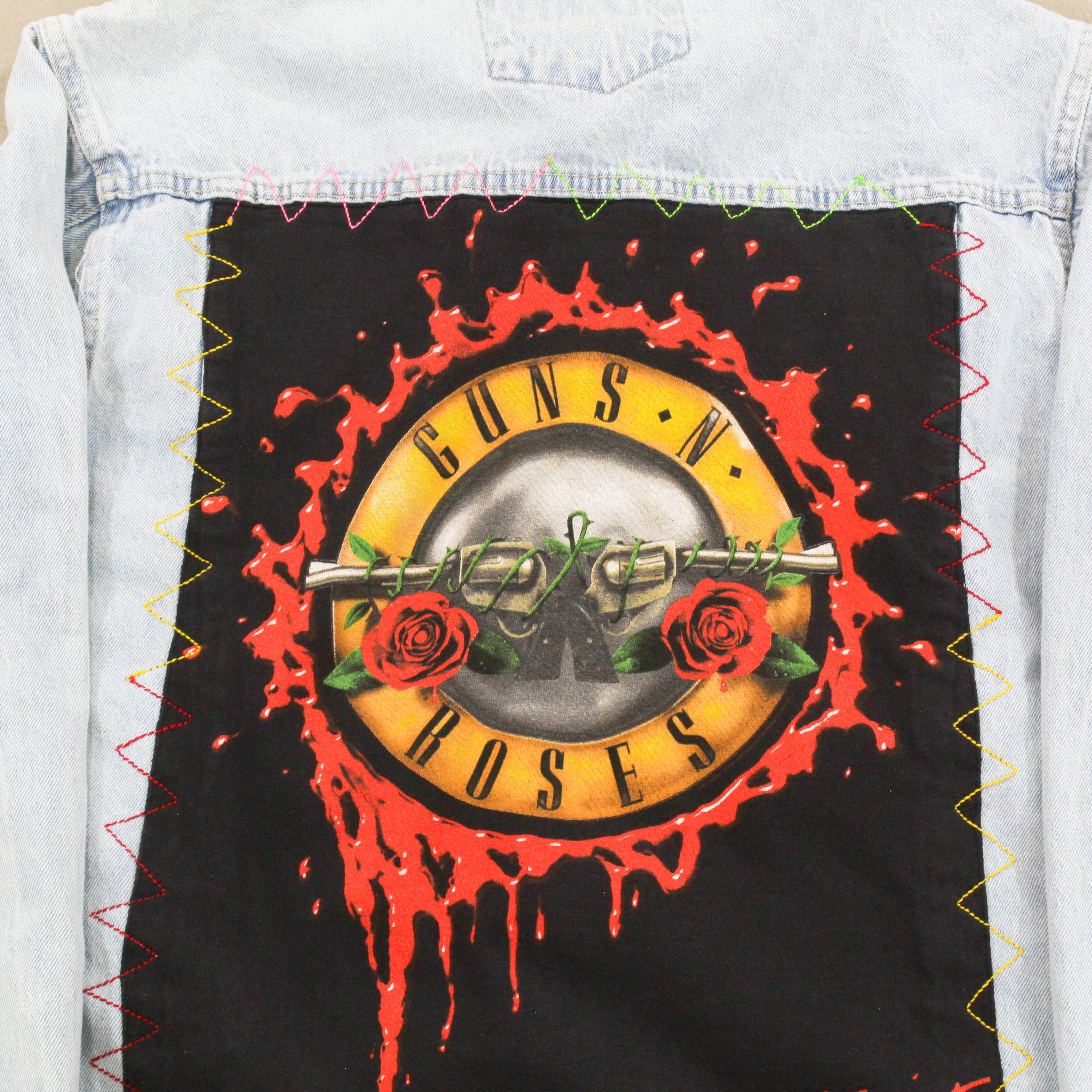 F- HOM Guns & Roses Reworked Custom Denim Jackets