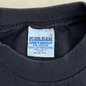 J- Vintage '93 Wolves In Winter Forest & Moon Graphic Single Stitch Gildan Heavy Weight Tag Tee - M