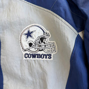 J- Vintage 90s Dallas Cowboys NFL Starter Embroidered Logo Zip Up Winter Jacket - XL