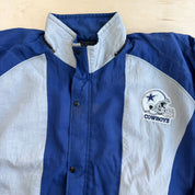 J- Vintage 90s Dallas Cowboys NFL Starter Embroidered Logo Zip Up Winter Jacket - XL