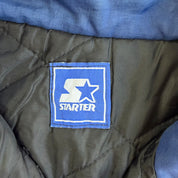 J- Vintage 90s Dallas Cowboys NFL Starter Embroidered Logo Zip Up Winter Jacket - XL