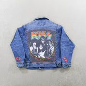 F- HOM Rolling Stones & Kiss Reworked Custom Denim Jackets