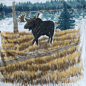 J- Vintage Molson Canadian Wildlife Moose Jumbo Print Single Stitch Tee - XL
