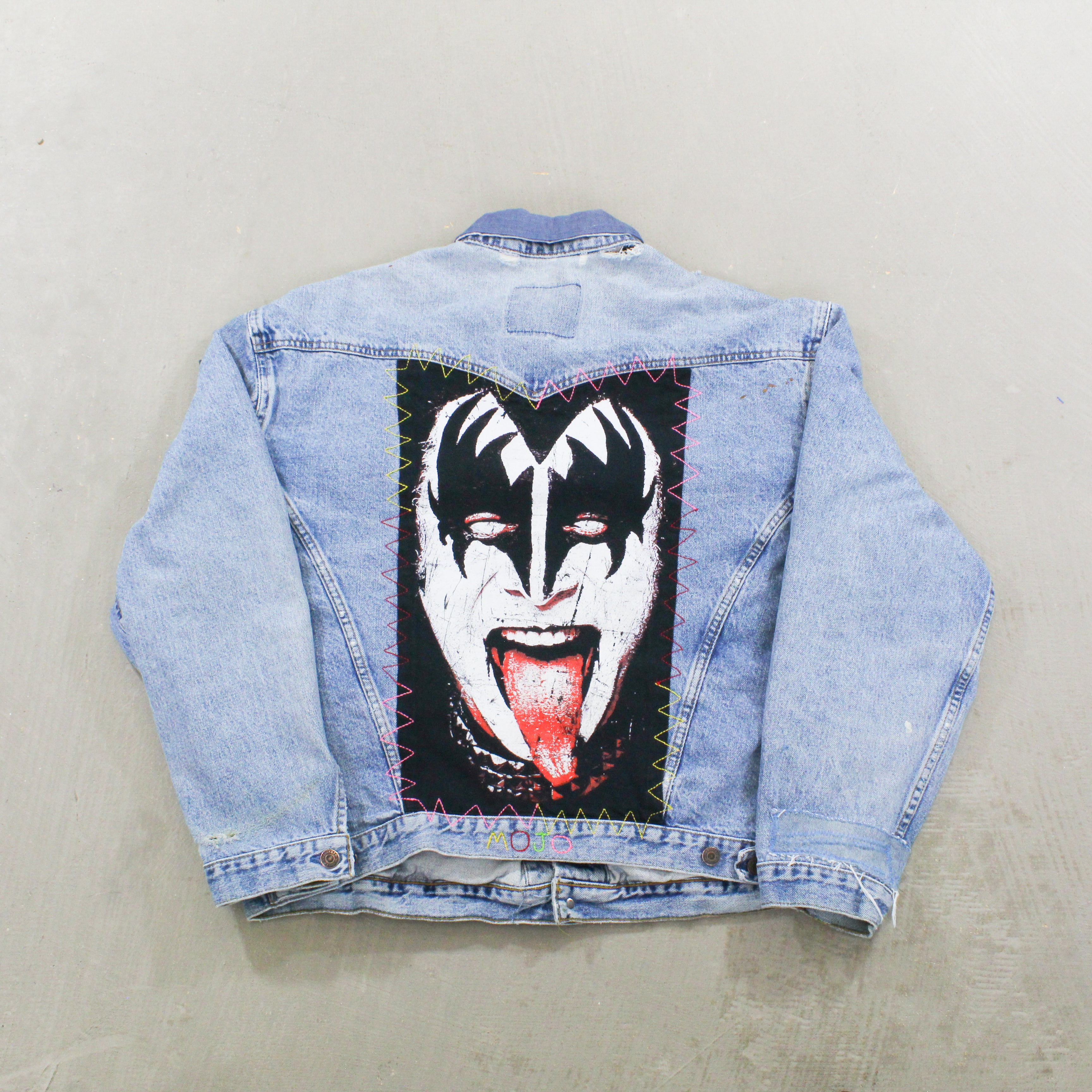 F- HOM Kiss Gene Simmons Reworked Custom Denim Jackets