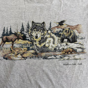 J- Vintage Waskesia Lake Saskatchewan Wildlife Graphic Tee - L