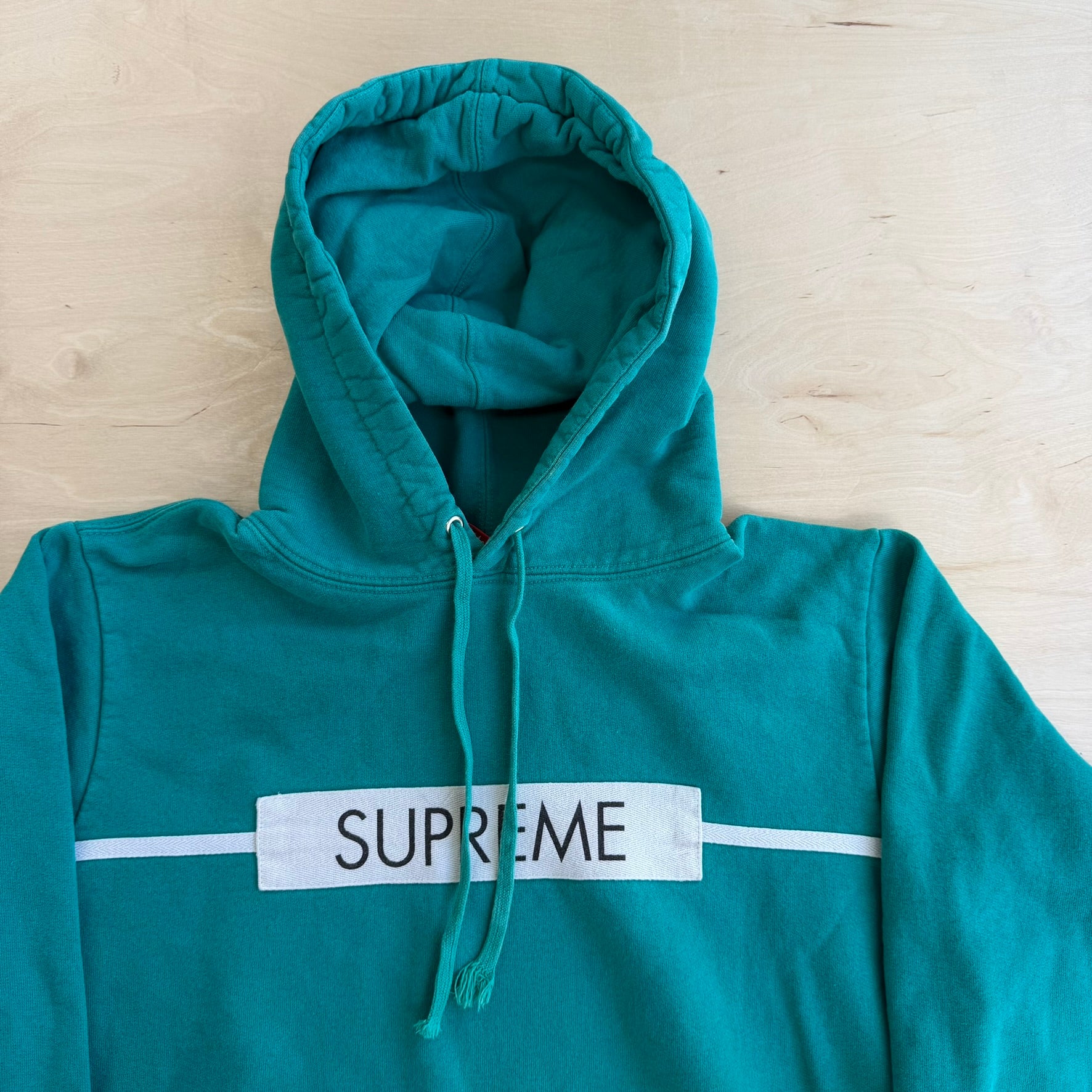 J- '17 Supreme Chest Twill Tape SS17 Teal Hoodie - M