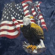 J- Vintage '01 The Mountain American Flag & Eagle California Tie Dye Tee - L