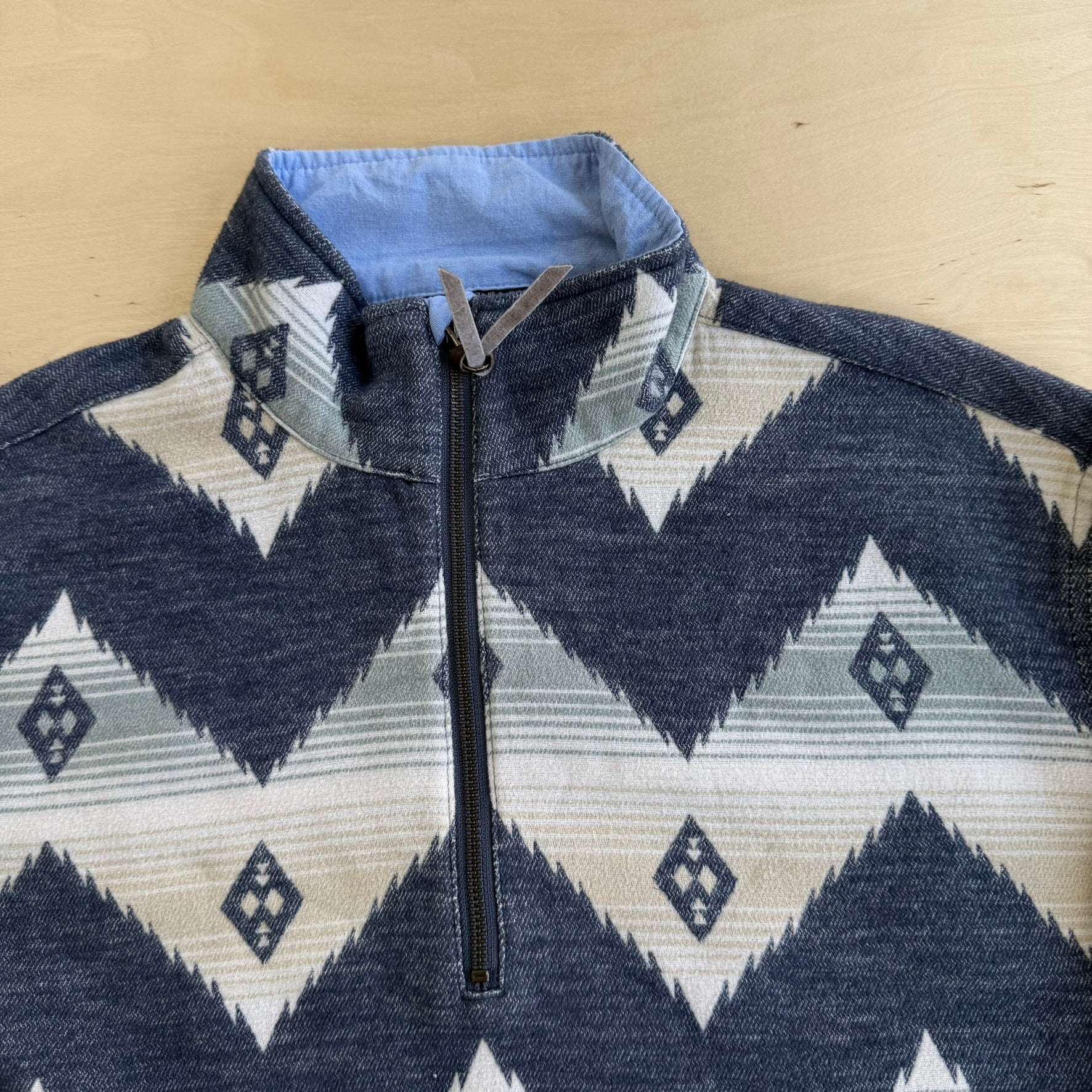 J- Vintage Pendleton All Over Print Graphic Quarter Zip Crewneck - S