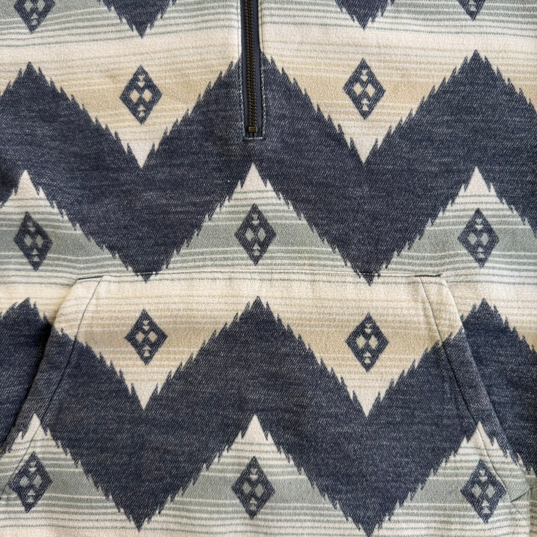 J- Vintage Pendleton All Over Print Graphic Quarter Zip Crewneck - S
