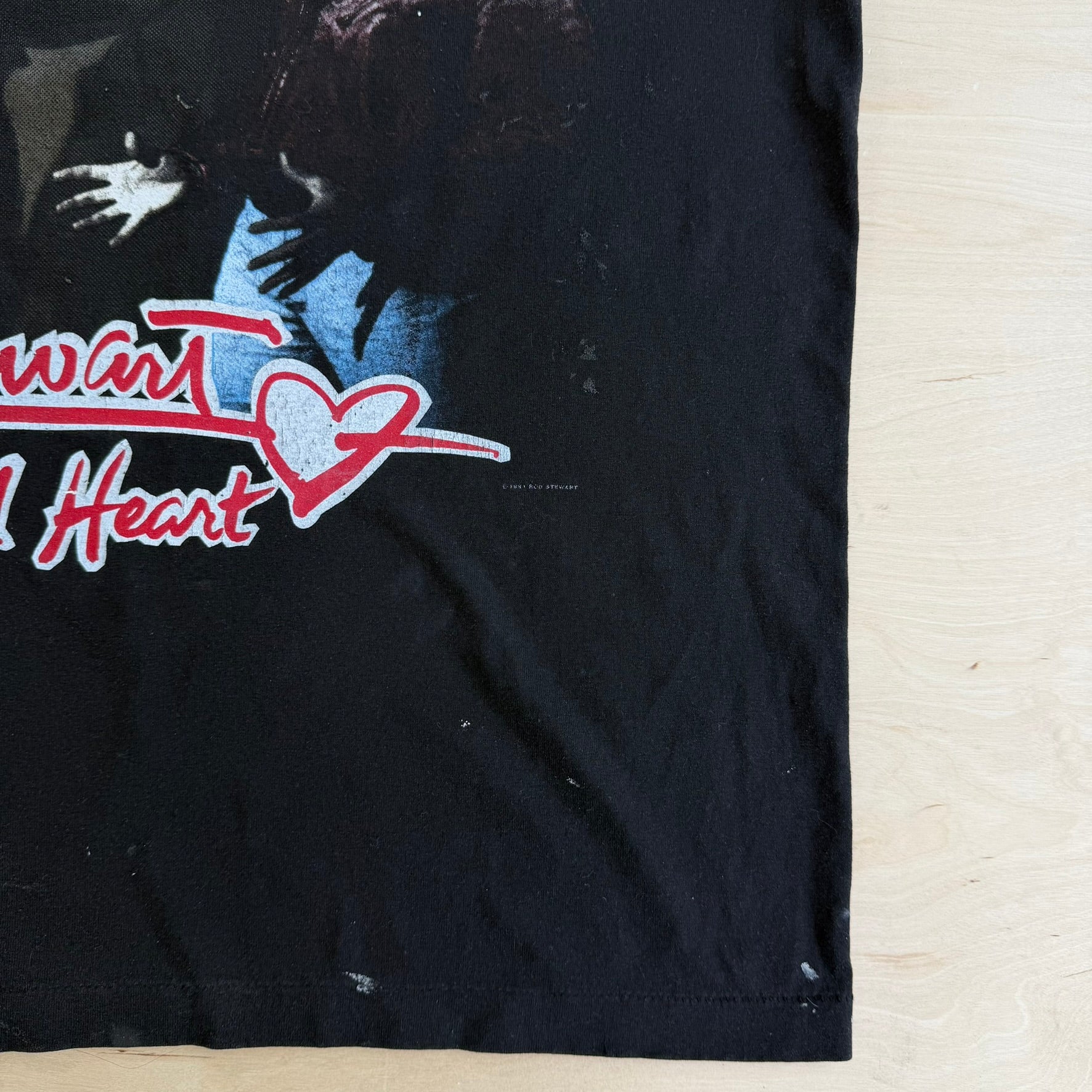 J- Vintage '91 Rod Stewart Vagabond Heart Tour Picture Made In USA Single Stitch Tee - L