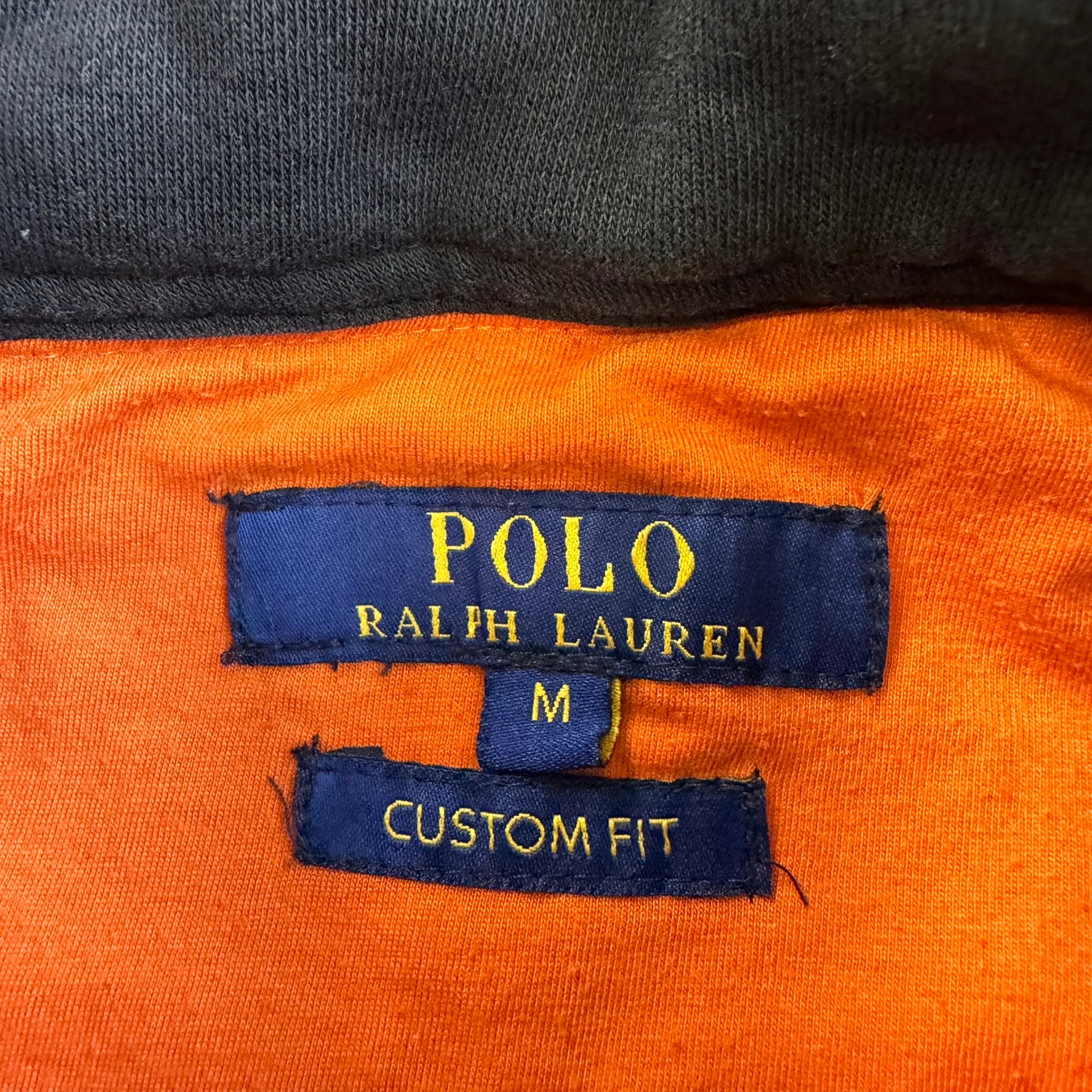 J- Polo Sport RL USA Embroidered Text Quarter Zip Crewneck - M