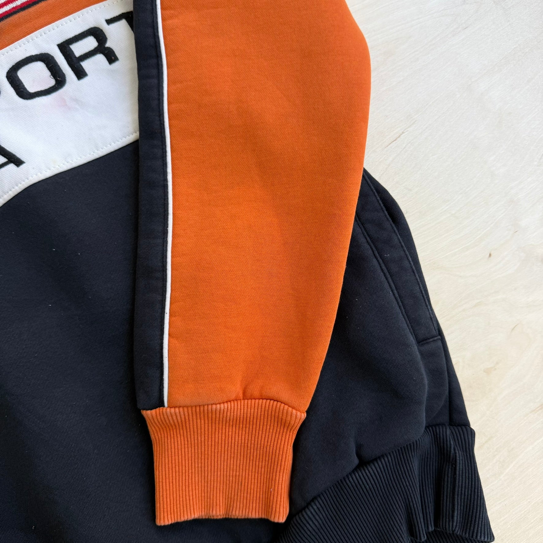 J- Polo Sport RL USA Embroidered Text Quarter Zip Crewneck - M