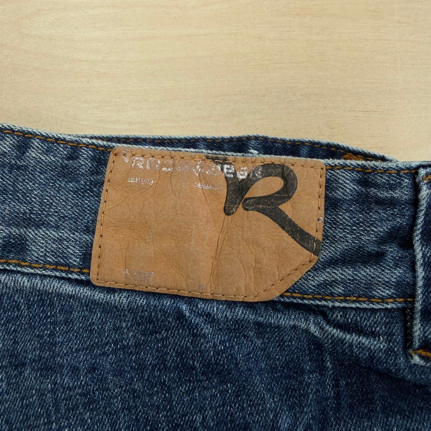 J- Vintage Rocawear Embroidered Logo Denim Jorts - 36 waist 14.5 inseam