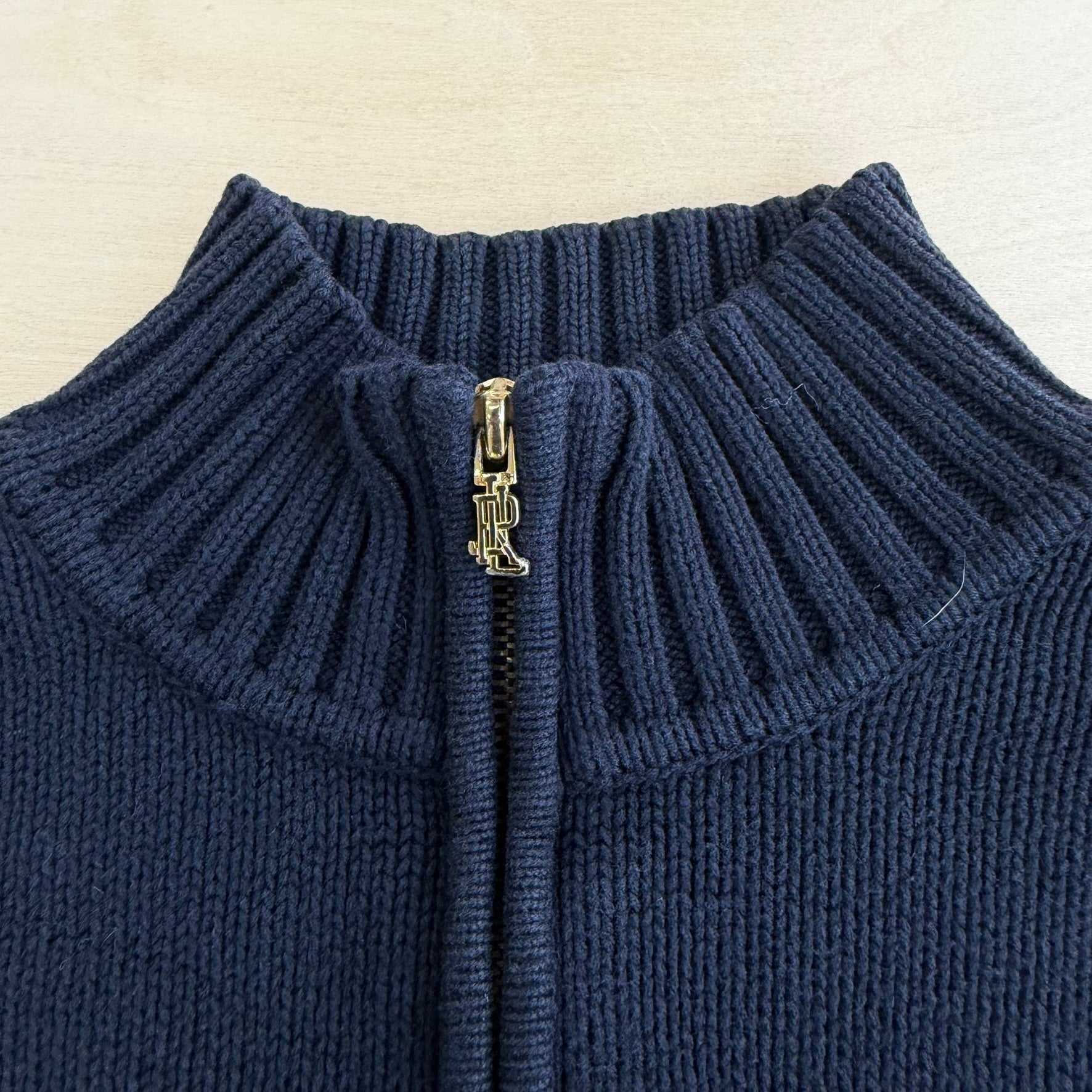 J- Vintage Women's Ralph Lauren LRL Quarter Zip Knit Sweater - S
