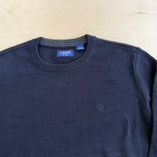 J- Vintage Chaps RL Embroidered Logo Black Knit Sweater - M