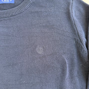 J- Vintage Chaps RL Embroidered Logo Black Knit Sweater - M