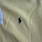 J- Vintage 90s Polo RL Embroidered Logo Yellow Zip Up Hoodie - XL