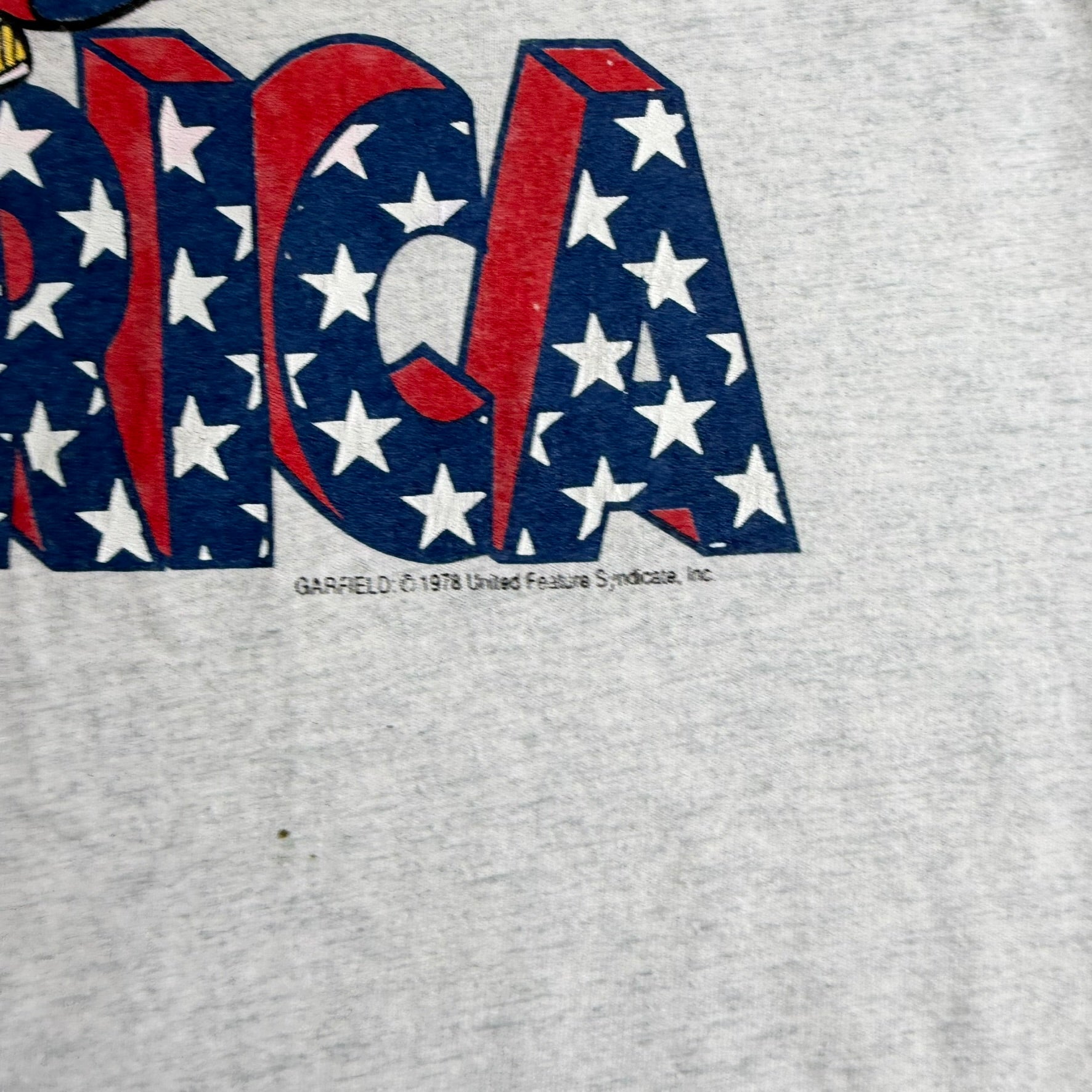 J- Vintage Garfield America '78 Graphic Made In USA Single Stitch Tee - XL