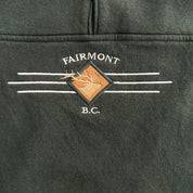 J- Vintage Fairmont BC Canada Embroidered Graphic Henley Crewneck - XL
