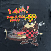 J- Vintage Looney Tunes '94 Tazmanian Devil BBQ Graphic Made In USA Single Stitch Tee - L