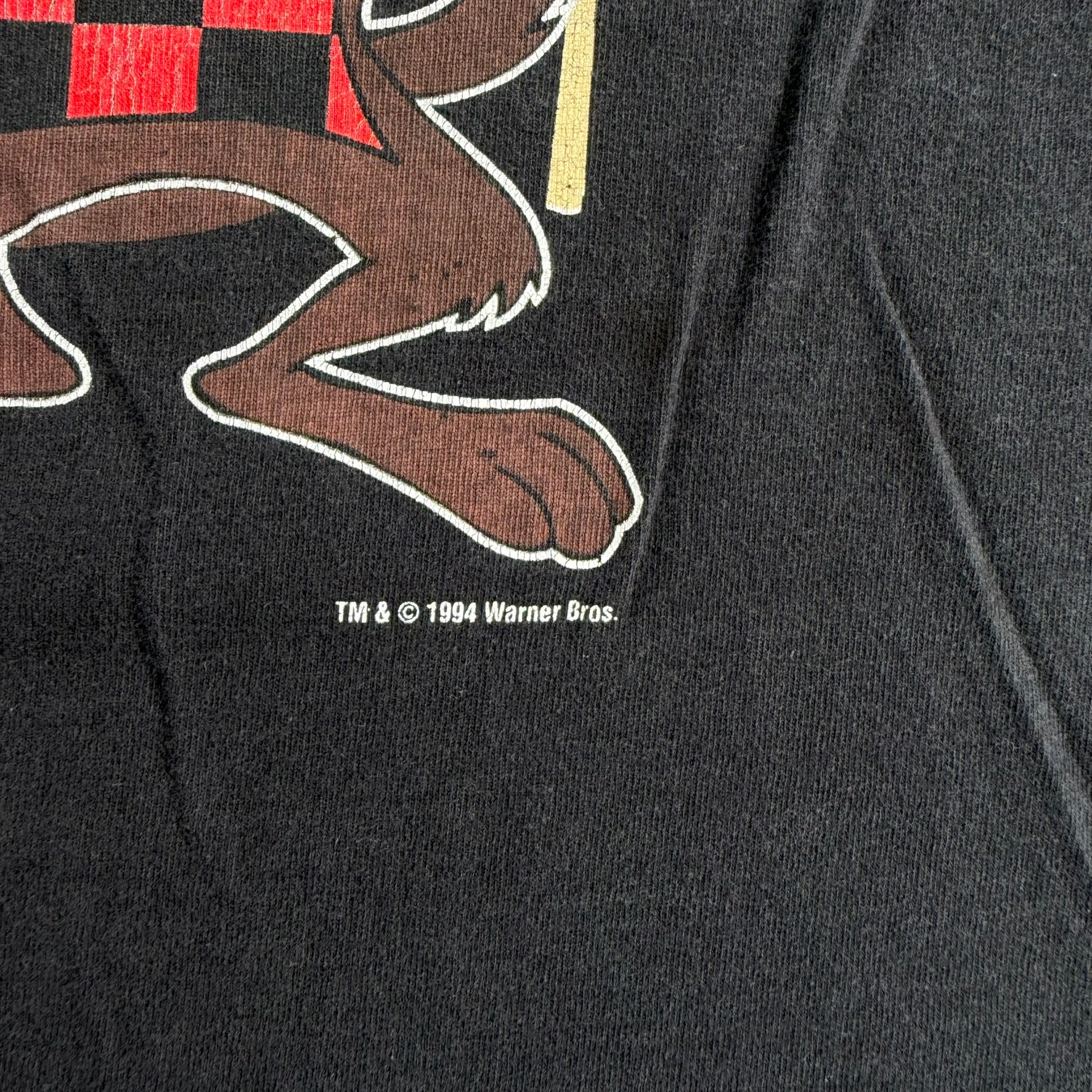 J- Vintage Looney Tunes '94 Tazmanian Devil BBQ Graphic Made In USA Single Stitch Tee - L