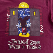 J- Vintage Disney The Twilight Zone Tower Of Terror Mickey Graphic Made In USA Tee - L