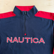 J- Nautica Embroidered Text Quarter Zip Crewneck - XL