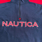 J- Nautica Embroidered Text Quarter Zip Crewneck - XL