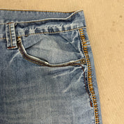 J- Vintage Coogi Embroidered Text Baggy Jeans - 38x34